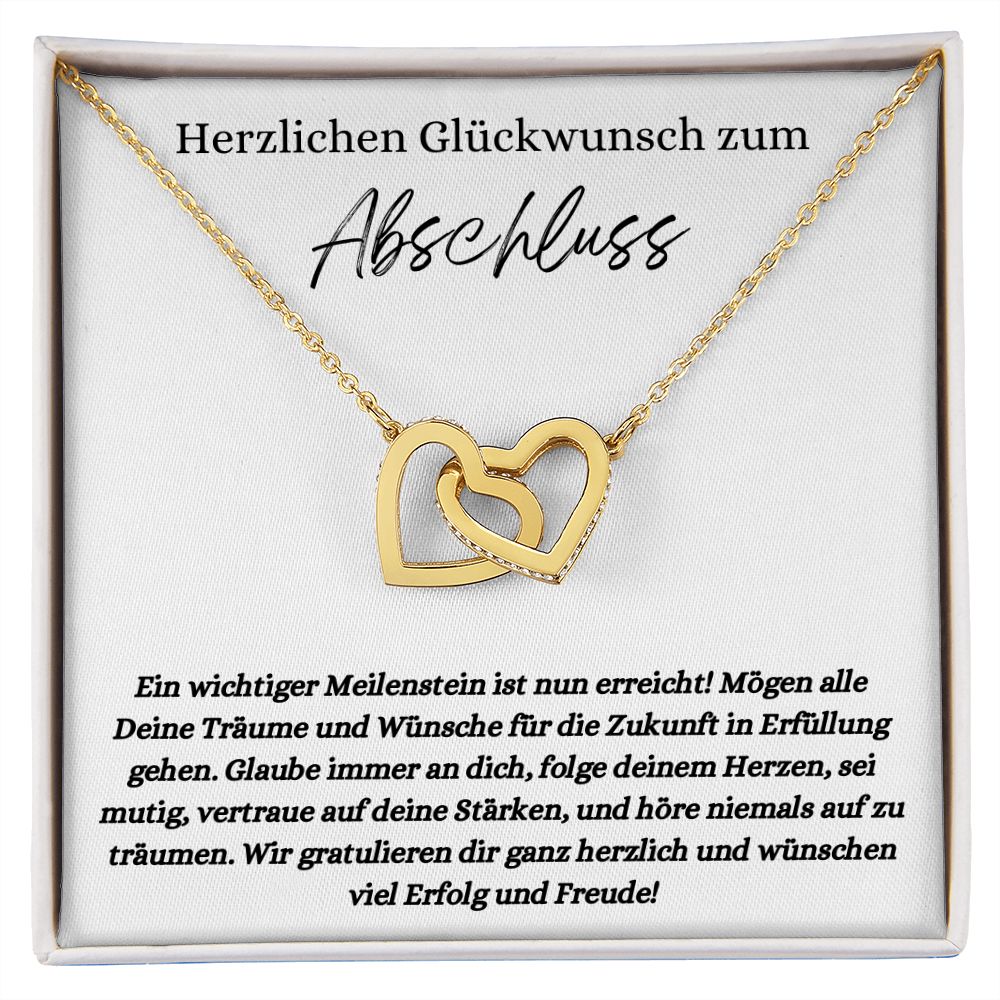 Herzlichen Glückwunsch zum Abschluss - Interlocking Hearts Necklace