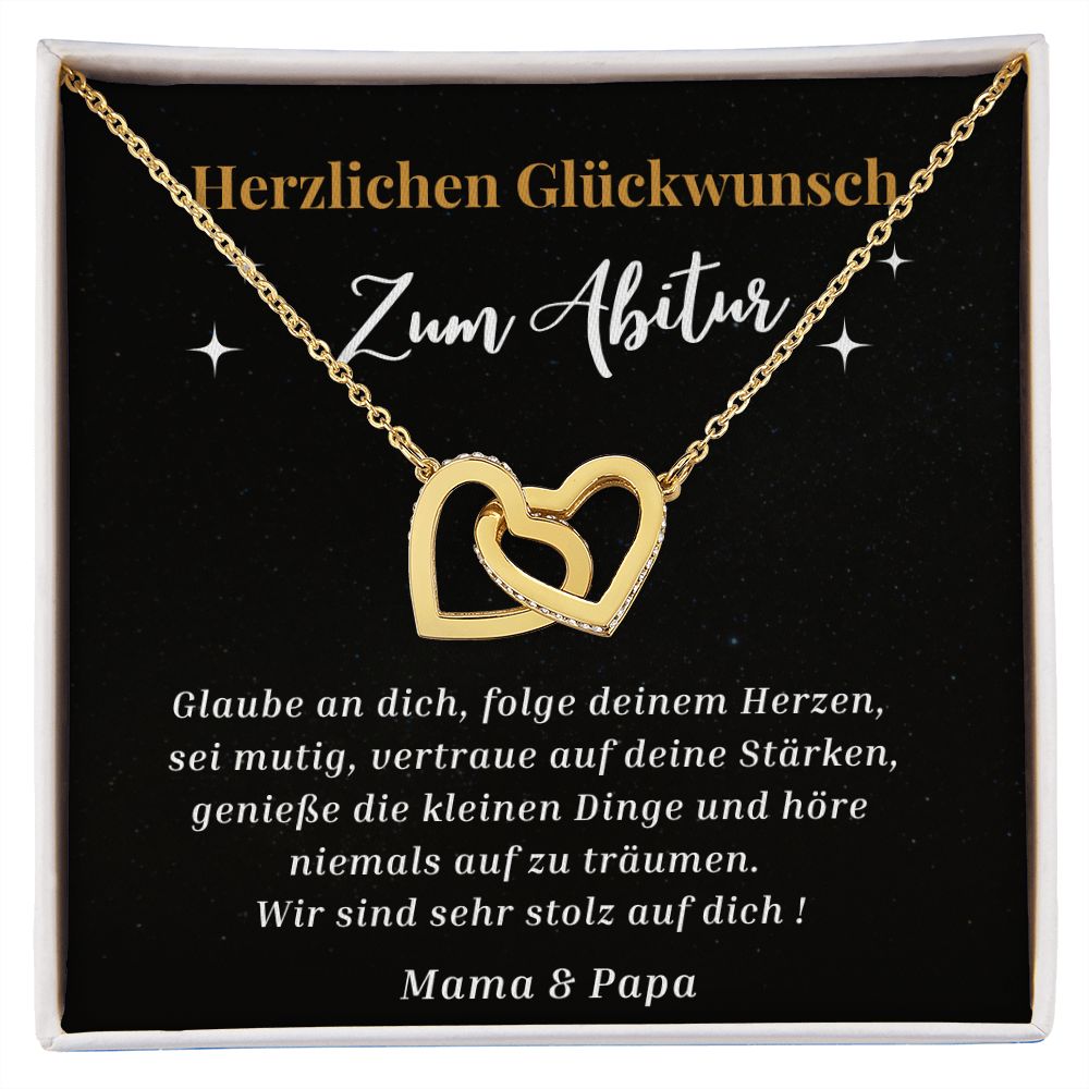 Herzlichen Glückwunsch Zum Abitur - Interlocking Hearts Necklace
