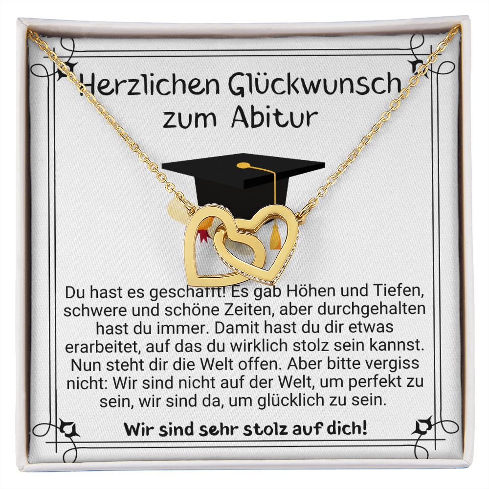 Herzlichen Glückwunsch zum Abitur - Interlocking Hearts Necklace
