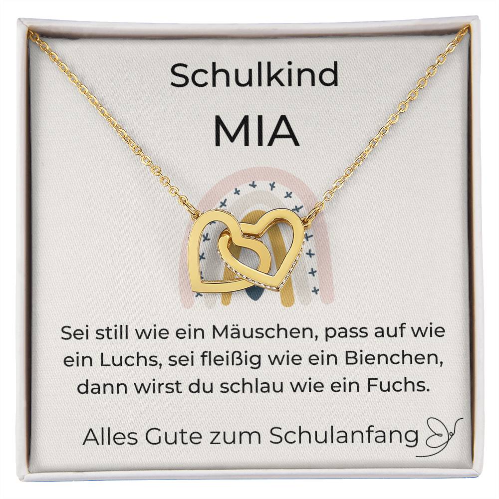 Schulkind - Alles Gute Zum Schulanfang - Interlocking Hearts Necklace