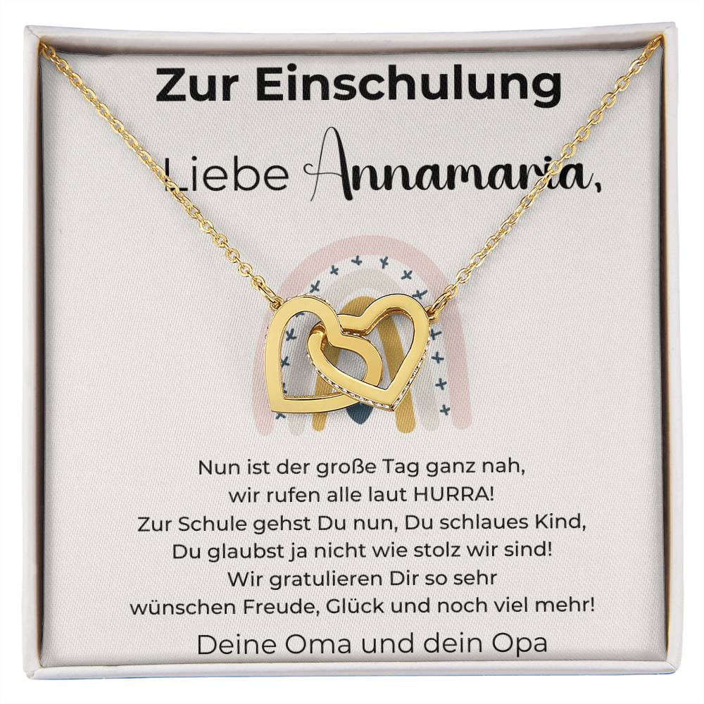 Zur Einschulung - Du Glaubst Ja Nicht Wie Stolz Wir Sind - Interlocking Hearts Necklace