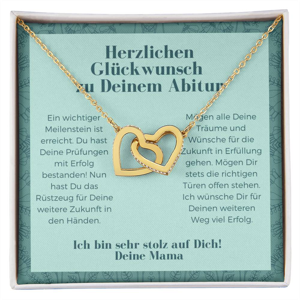 Herzlichen Glückwunsch zu Deinem Abitur - Interlocking Hearts Necklace