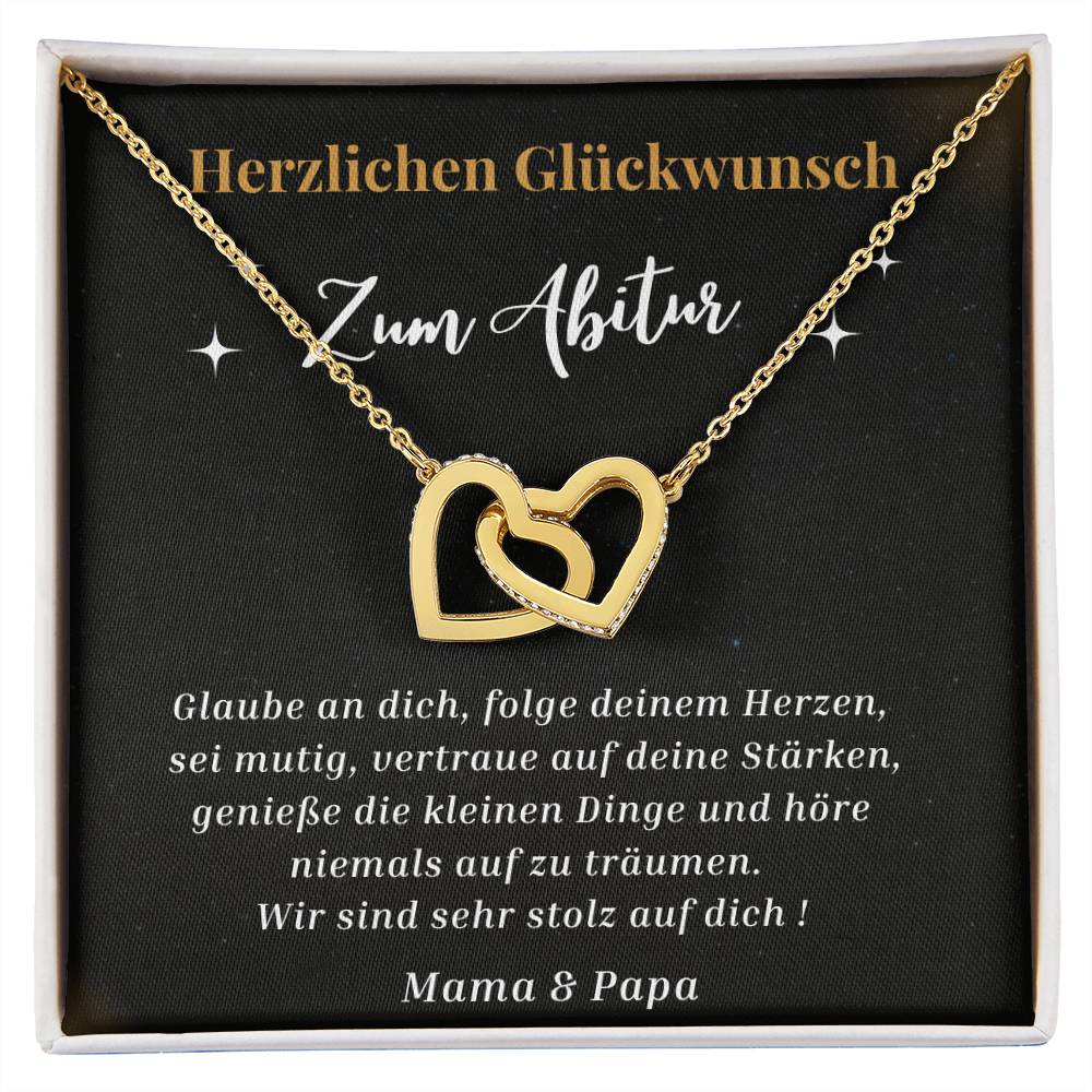 Wir Sind Sehr Stolz Auf Dich - Interlocking Hearts Necklace