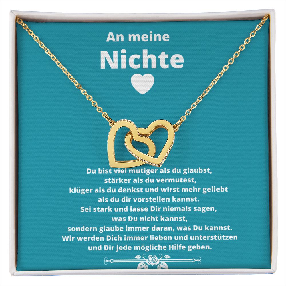 An Meine Nichte - Interlocking Heart Necklace