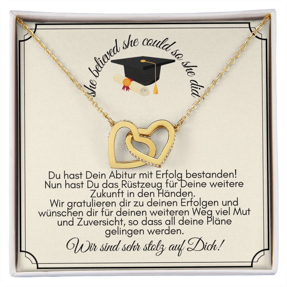 She Believed She Could So She Did - Interlocking Hearts Necklace