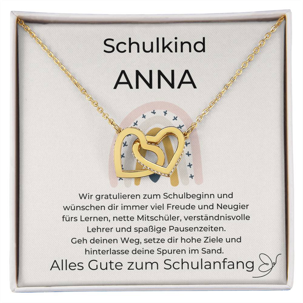 Schulkind - Gratulieren Zum Schulbeginn - Interlocking Hearts Necklace