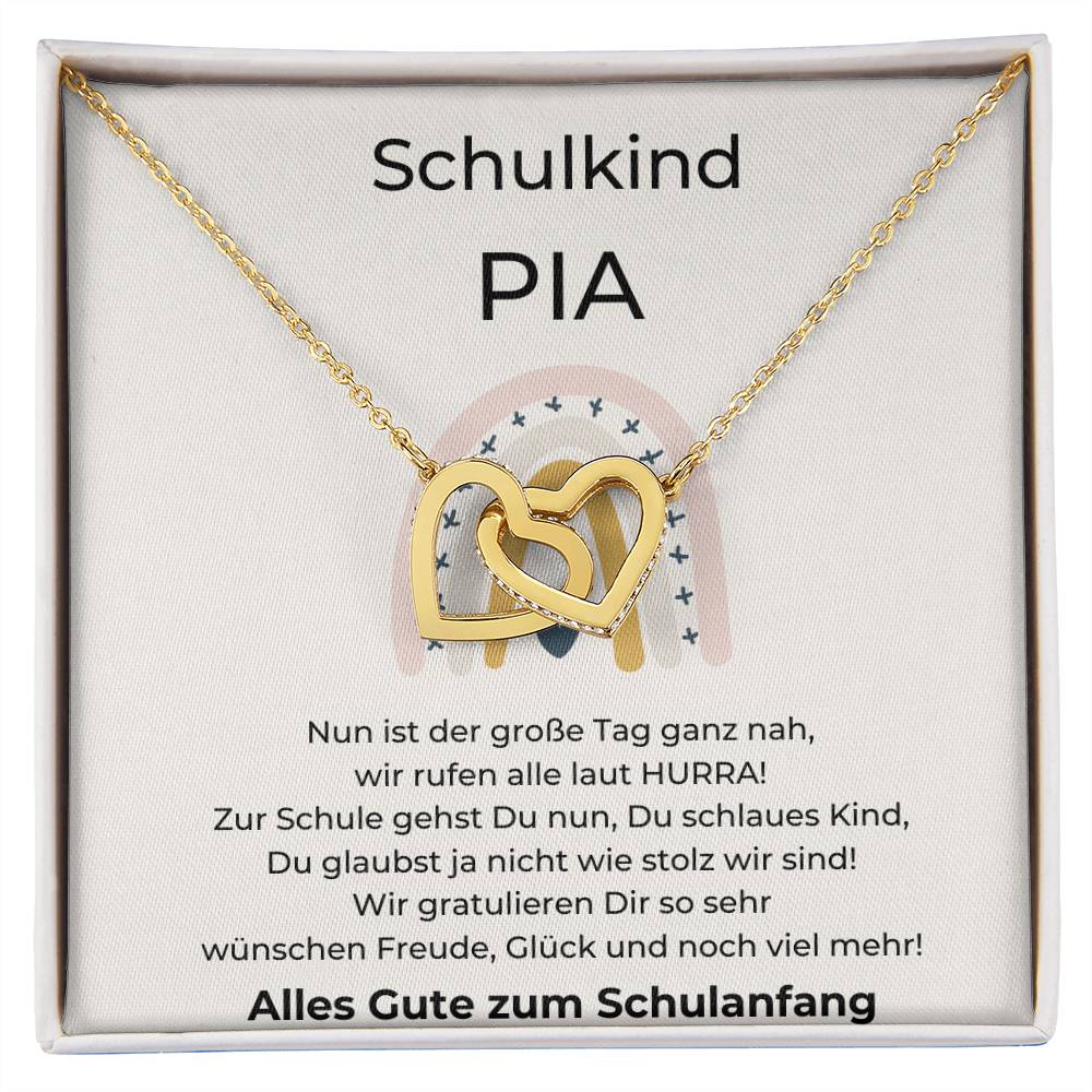 Schulkind - Wünschen Freude Glück Und Noch Viel Mehr - Interlocking Hearts Necklace