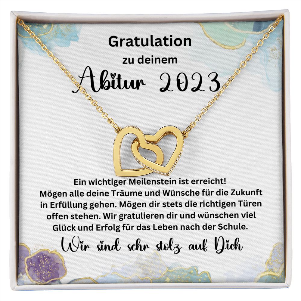 Gratulation zu deinem Abitur 2023 - Interlocking Hearts Necklace