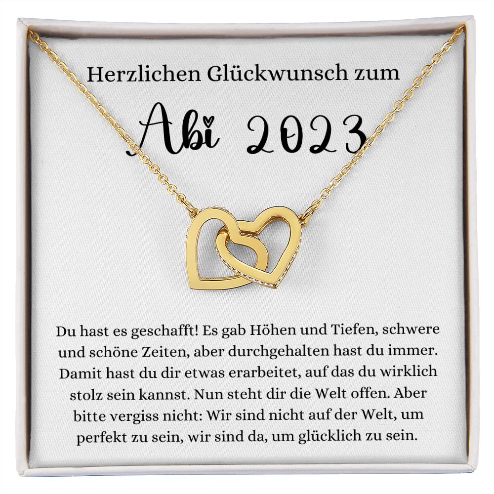 Herzlichen Glückwunsch zum Abi 2023 - Interlocking Hearts Necklace