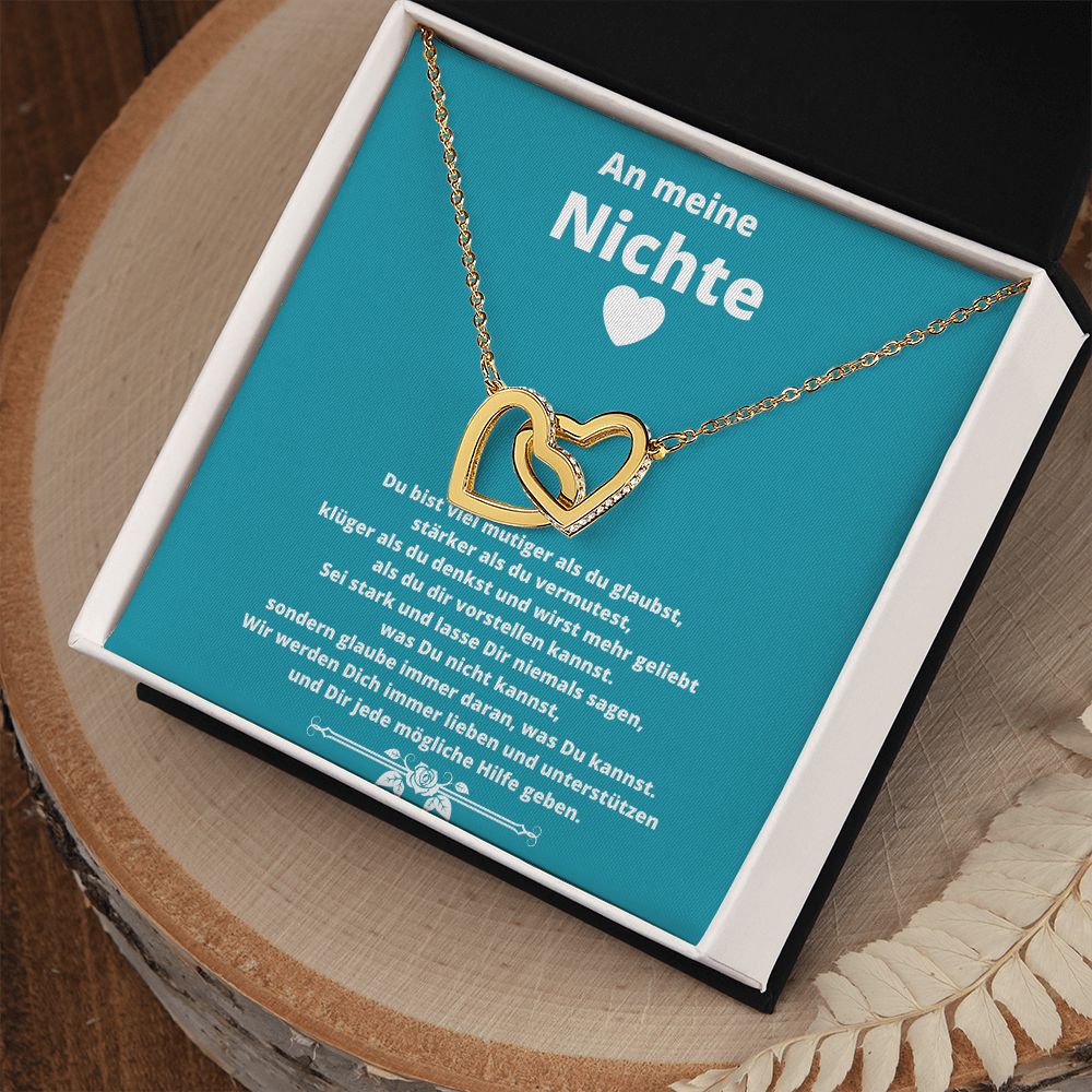 An Meine Nichte - Interlocking Heart Necklace