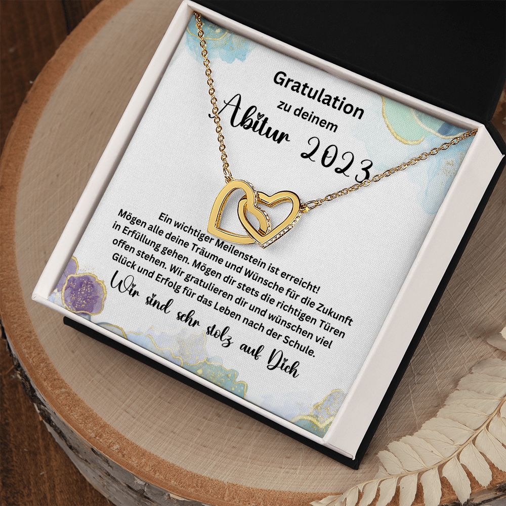Gratulation zu deinem Abitur 2023 - Interlocking Hearts Necklace