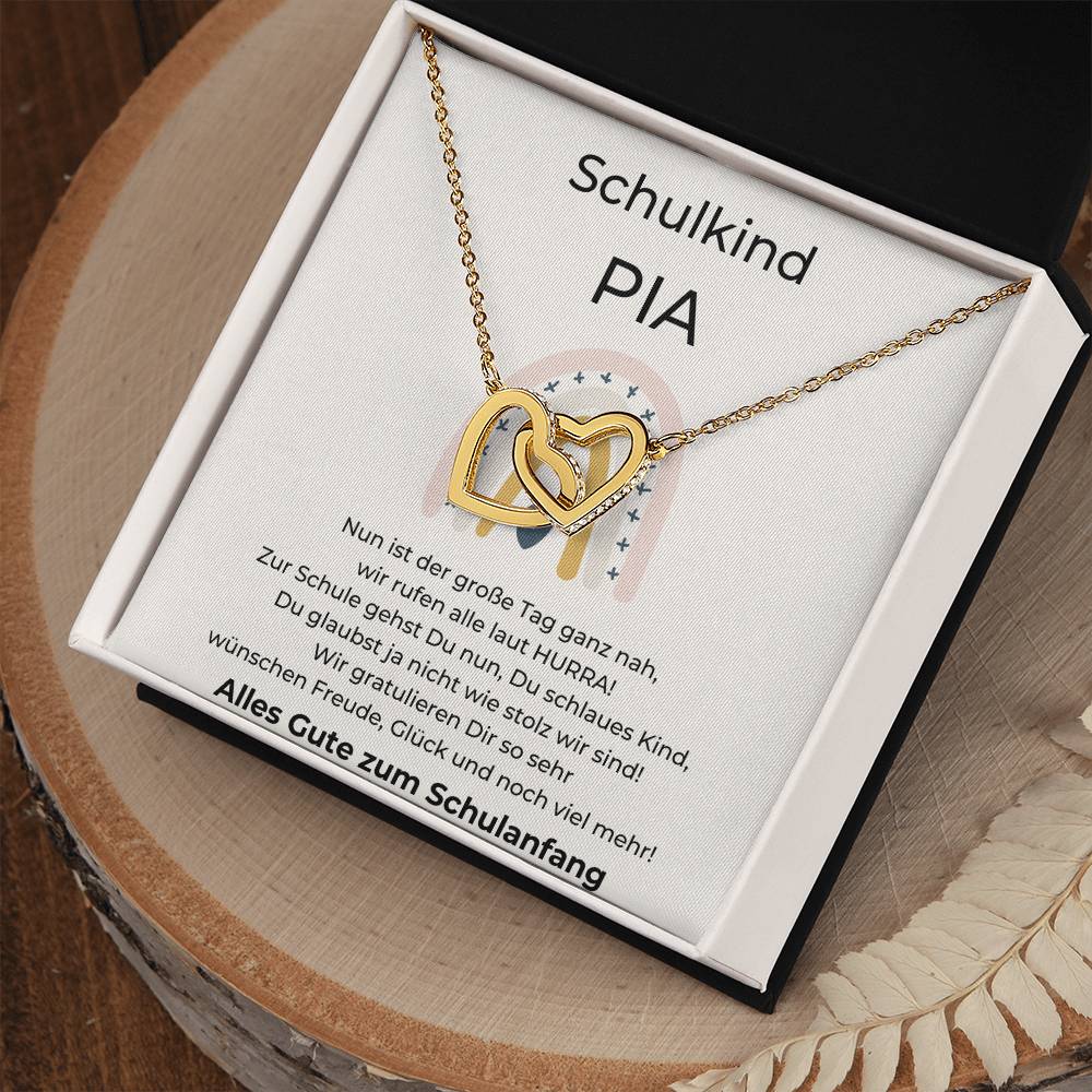 Schulkind - Wünschen Freude Glück Und Noch Viel Mehr - Interlocking Hearts Necklace