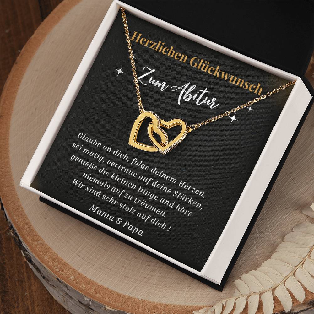 Wir Sind Sehr Stolz Auf Dich - Interlocking Hearts Necklace