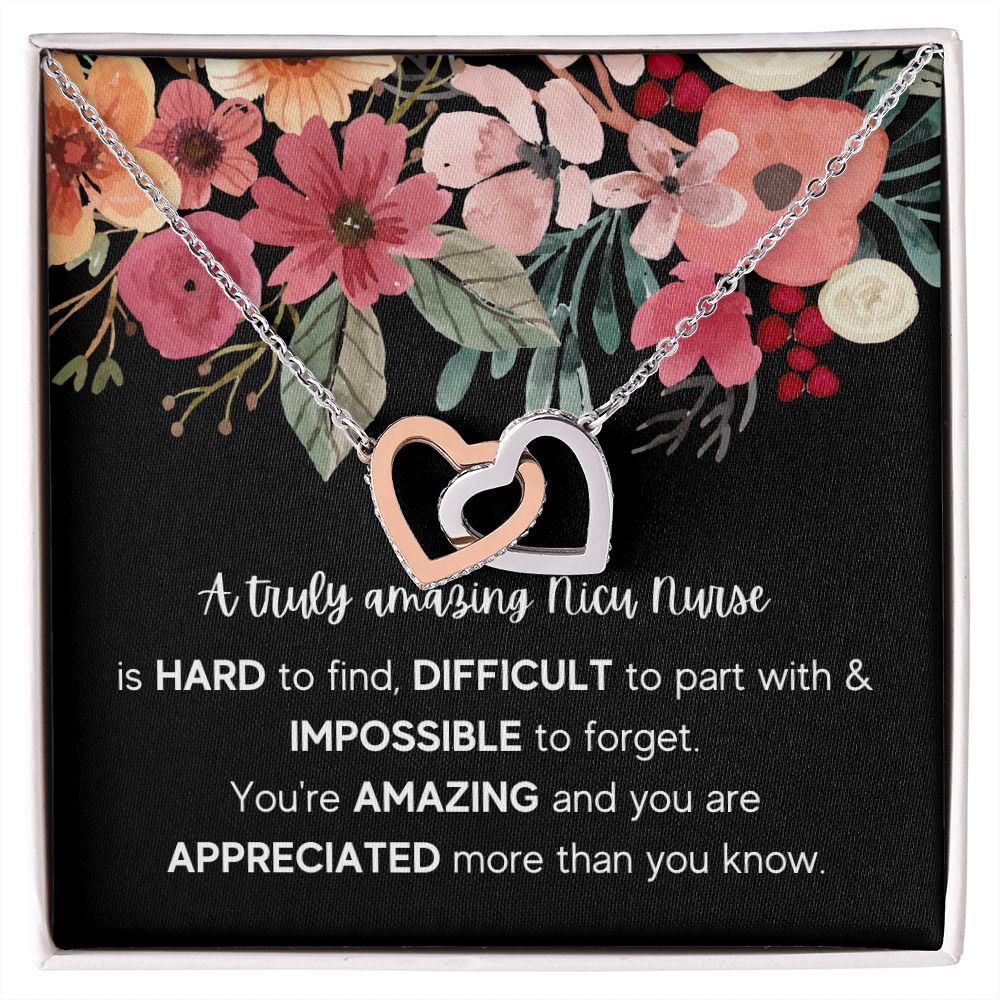 A Truly Amazing Nicu Nurse - Interlocking Hearts Necklace