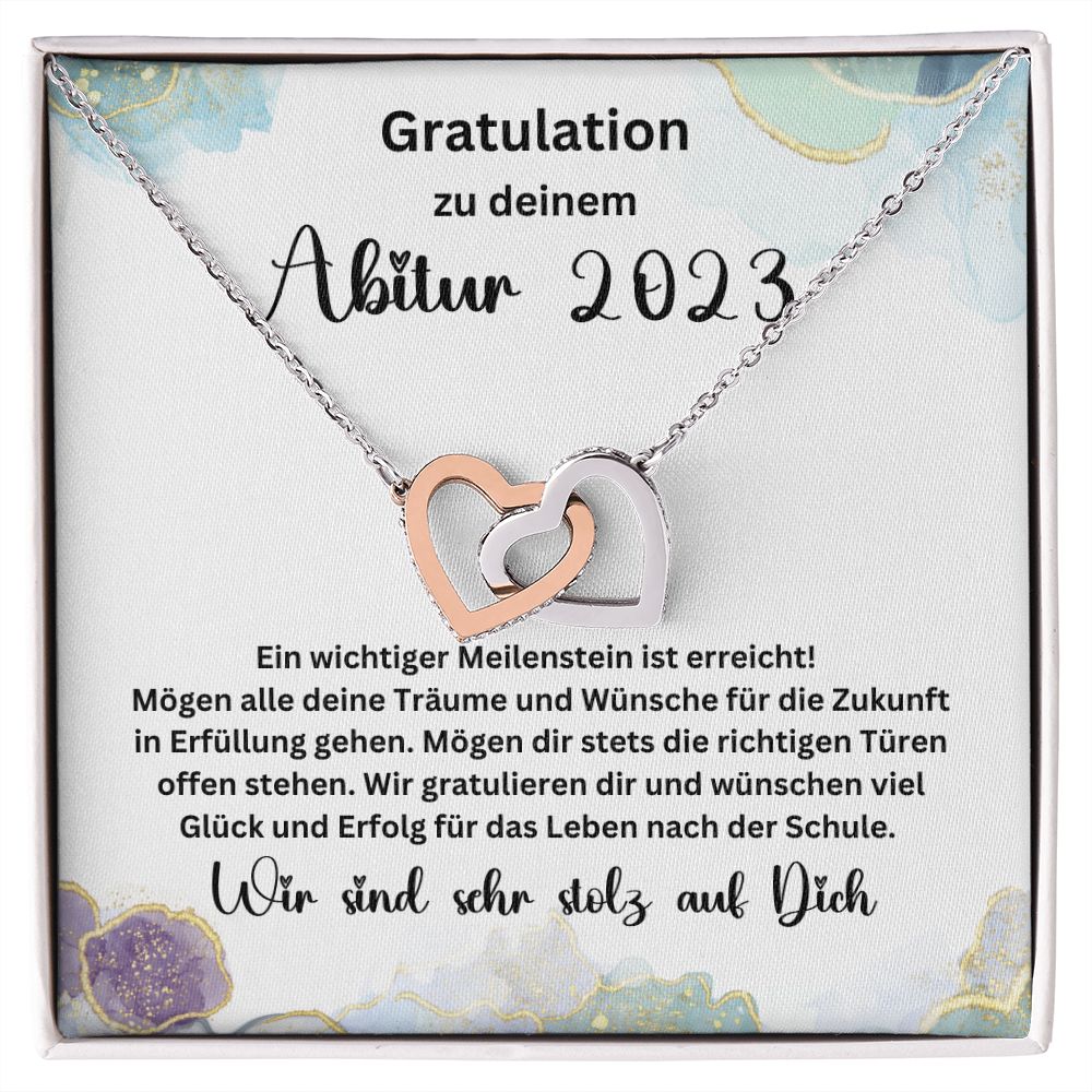 Gratulation zu deinem Abitur 2023 - Interlocking Hearts Necklace