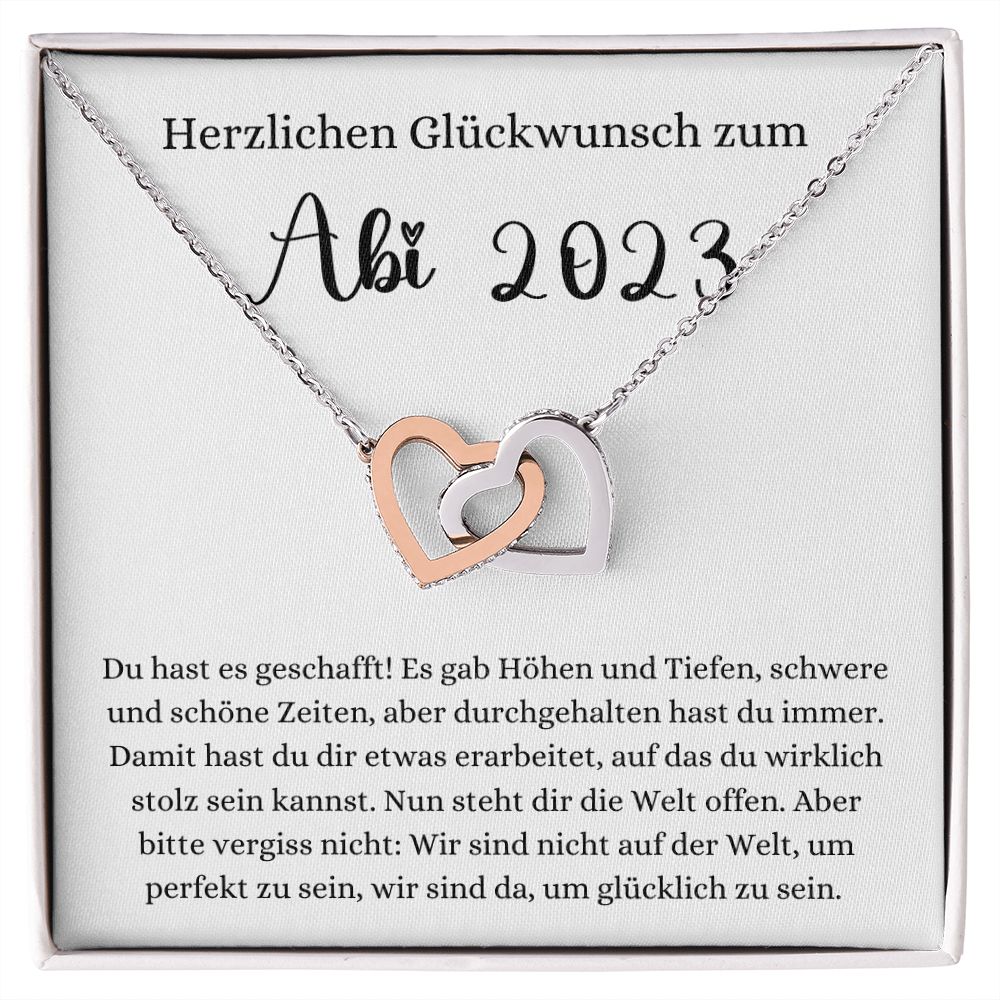 Herzlichen Glückwunsch zum Abi 2023 - Interlocking Hearts Necklace