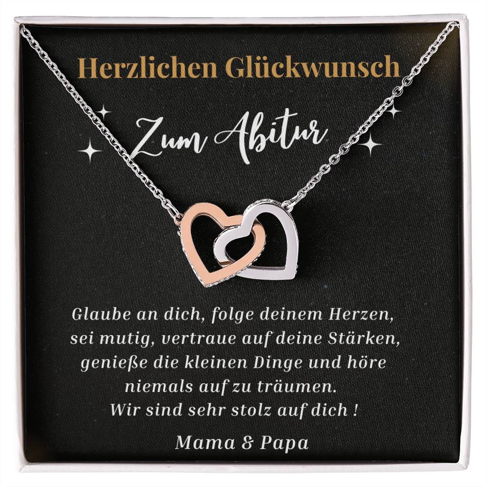 Wir Sind Sehr Stolz Auf Dich - Interlocking Hearts Necklace
