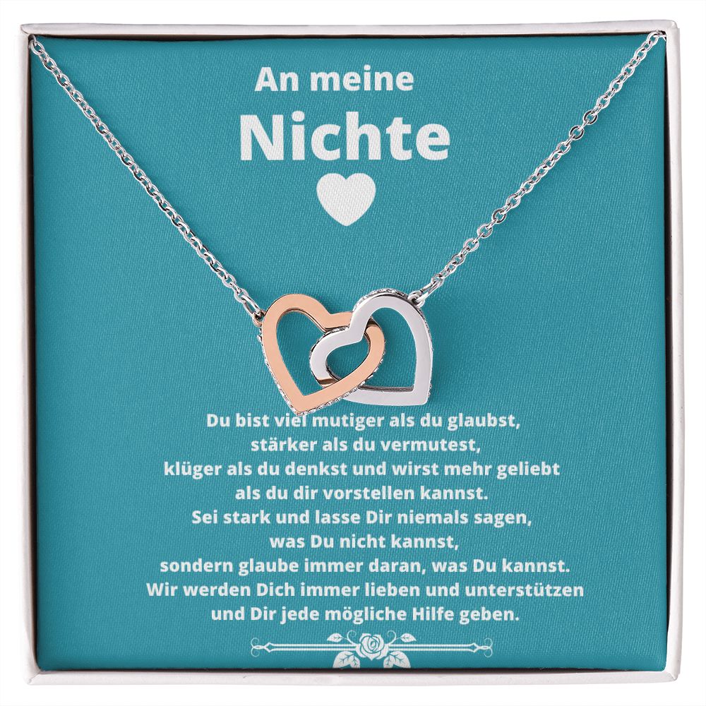 An Meine Nichte - Interlocking Heart Necklace