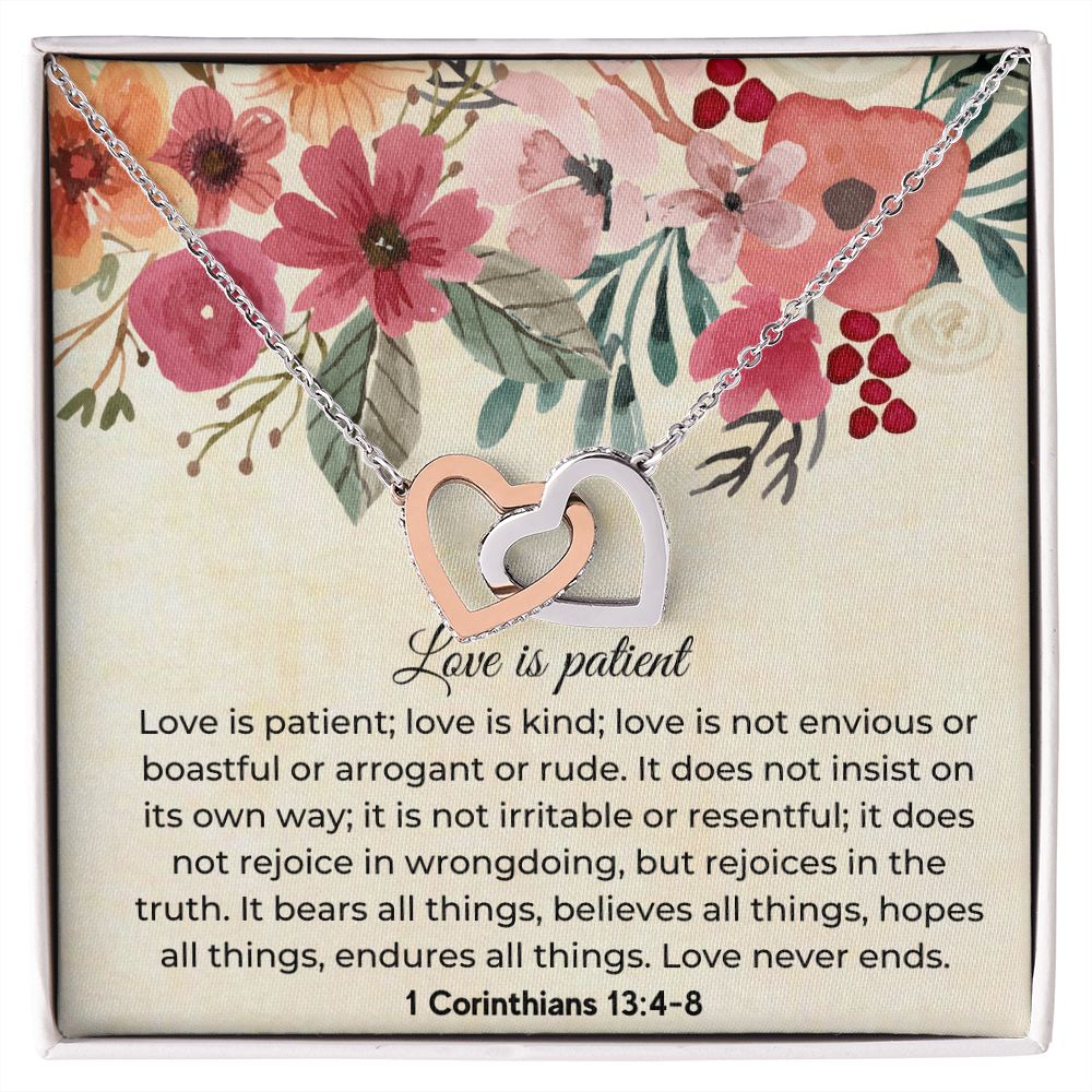 Love Is Patient - Interlocking Hearts Necklace