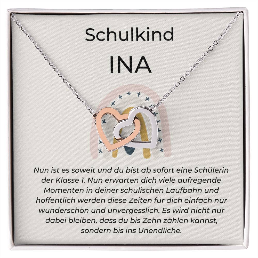 Schulkind - Nun Erwarten Dich Viele Aufregende Momenten - Interlocking Hearts Necklace