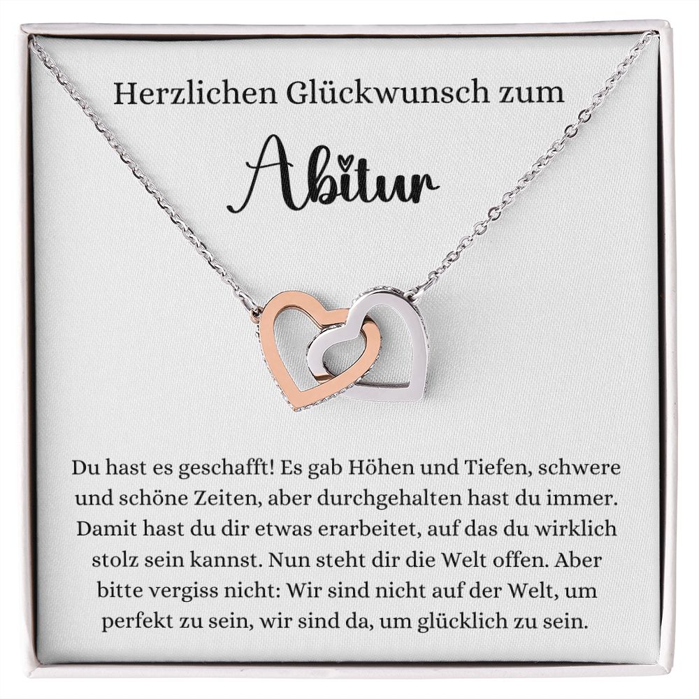 Herzlichen Glückwunsch zum Abitur - Interlocking Hearts Necklace