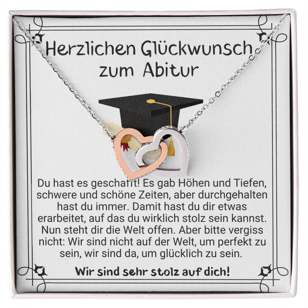 Herzlichen Glückwunsch zum Abitur - Interlocking Hearts Necklace