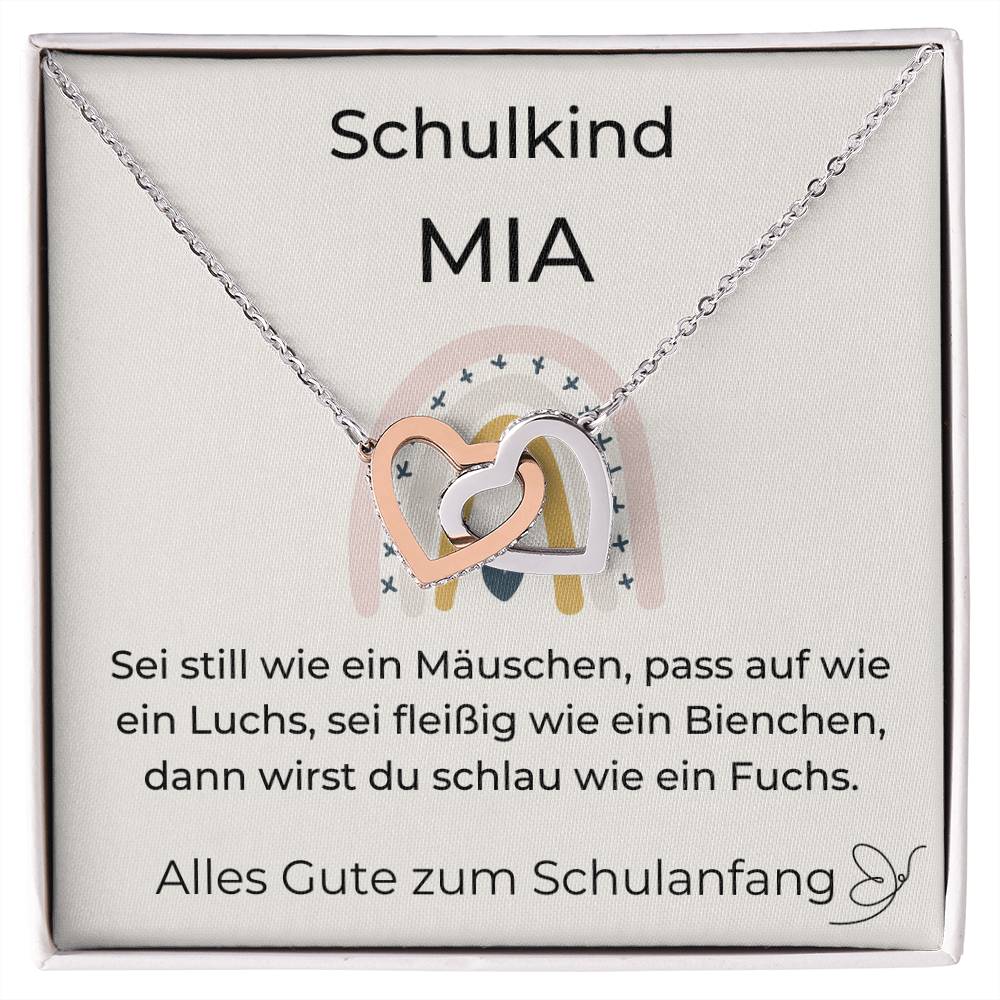 Schulkind - Alles Gute Zum Schulanfang - Interlocking Hearts Necklace