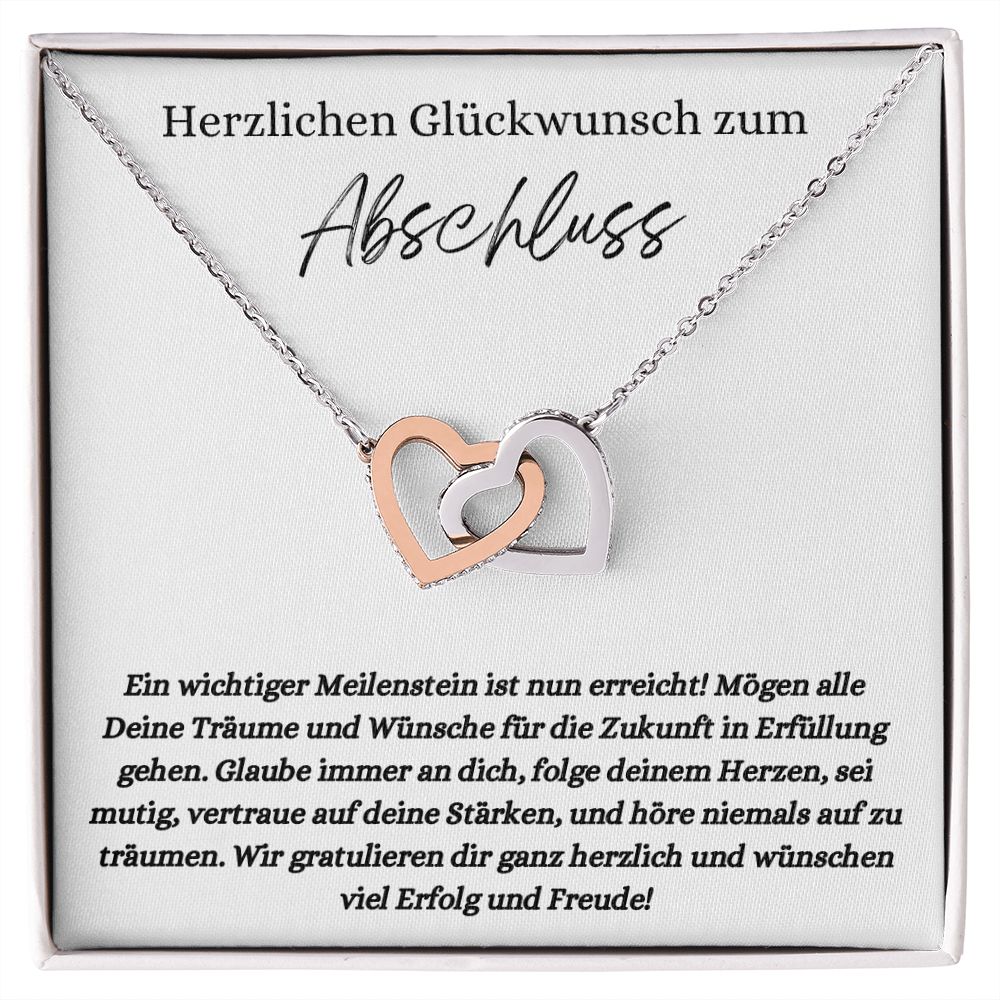 Herzlichen Glückwunsch zum Abschluss - Interlocking Hearts Necklace