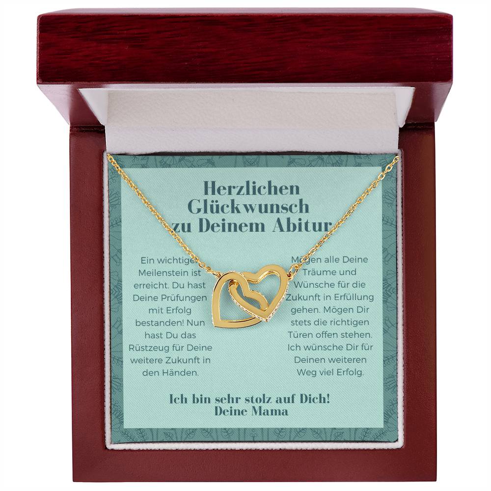 Herzlichen Glückwunsch zu Deinem Abitur - Interlocking Hearts Necklace