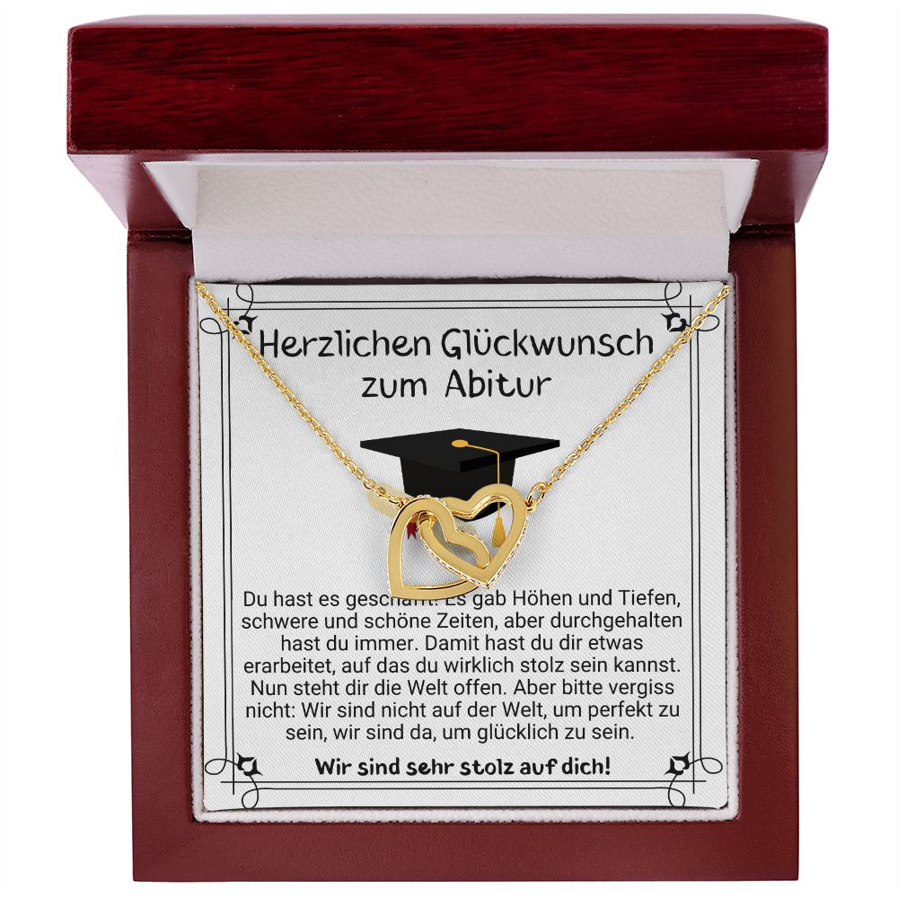 Herzlichen Glückwunsch zum Abitur - Interlocking Hearts Necklace
