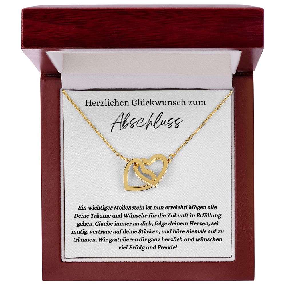Herzlichen Glückwunsch zum Abschluss - Interlocking Hearts Necklace