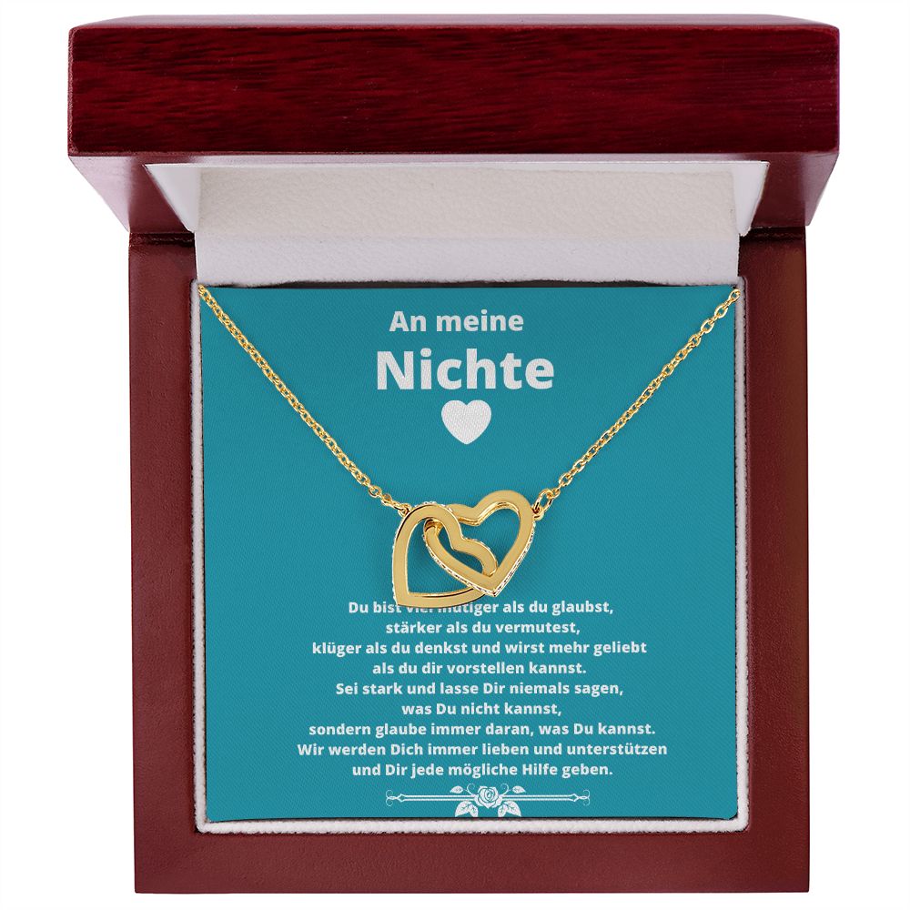 An Meine Nichte - Interlocking Heart Necklace