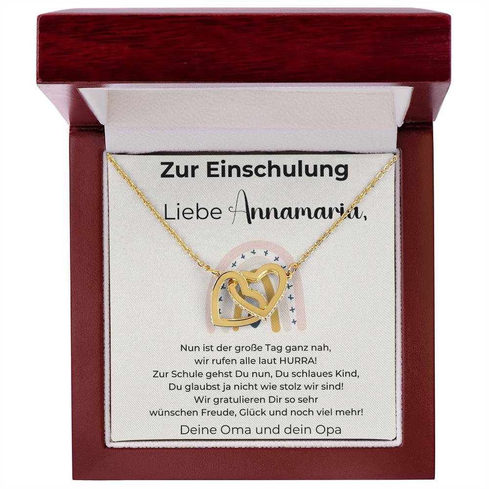 Zur Einschulung - Du Glaubst Ja Nicht Wie Stolz Wir Sind - Interlocking Hearts Necklace