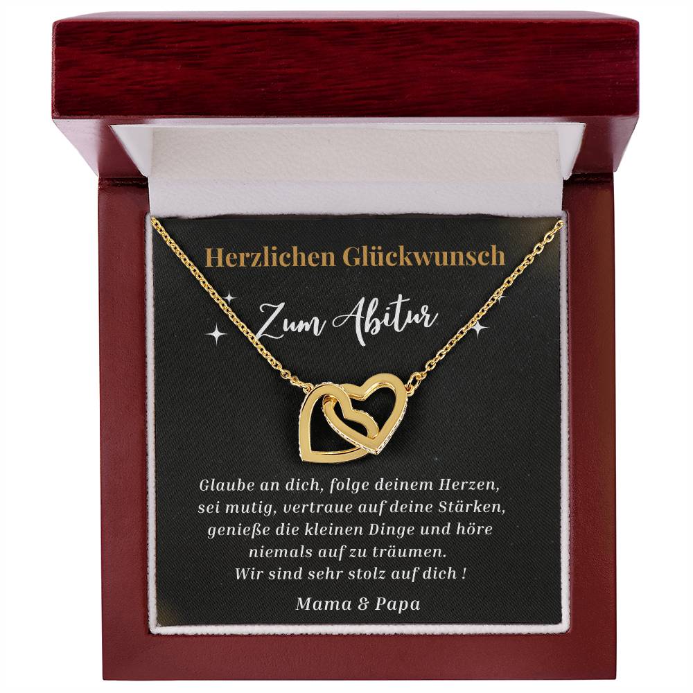 Wir Sind Sehr Stolz Auf Dich - Interlocking Hearts Necklace
