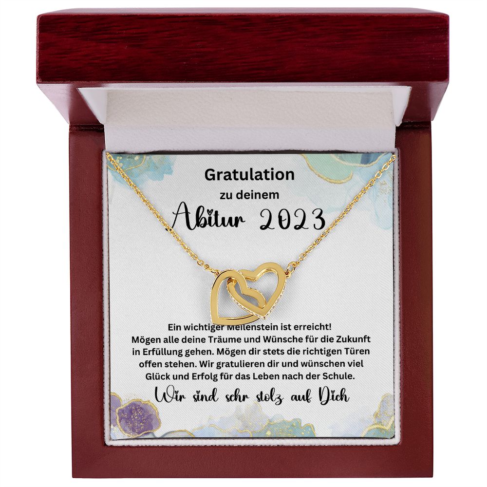 Gratulation zu deinem Abitur 2023 - Interlocking Hearts Necklace