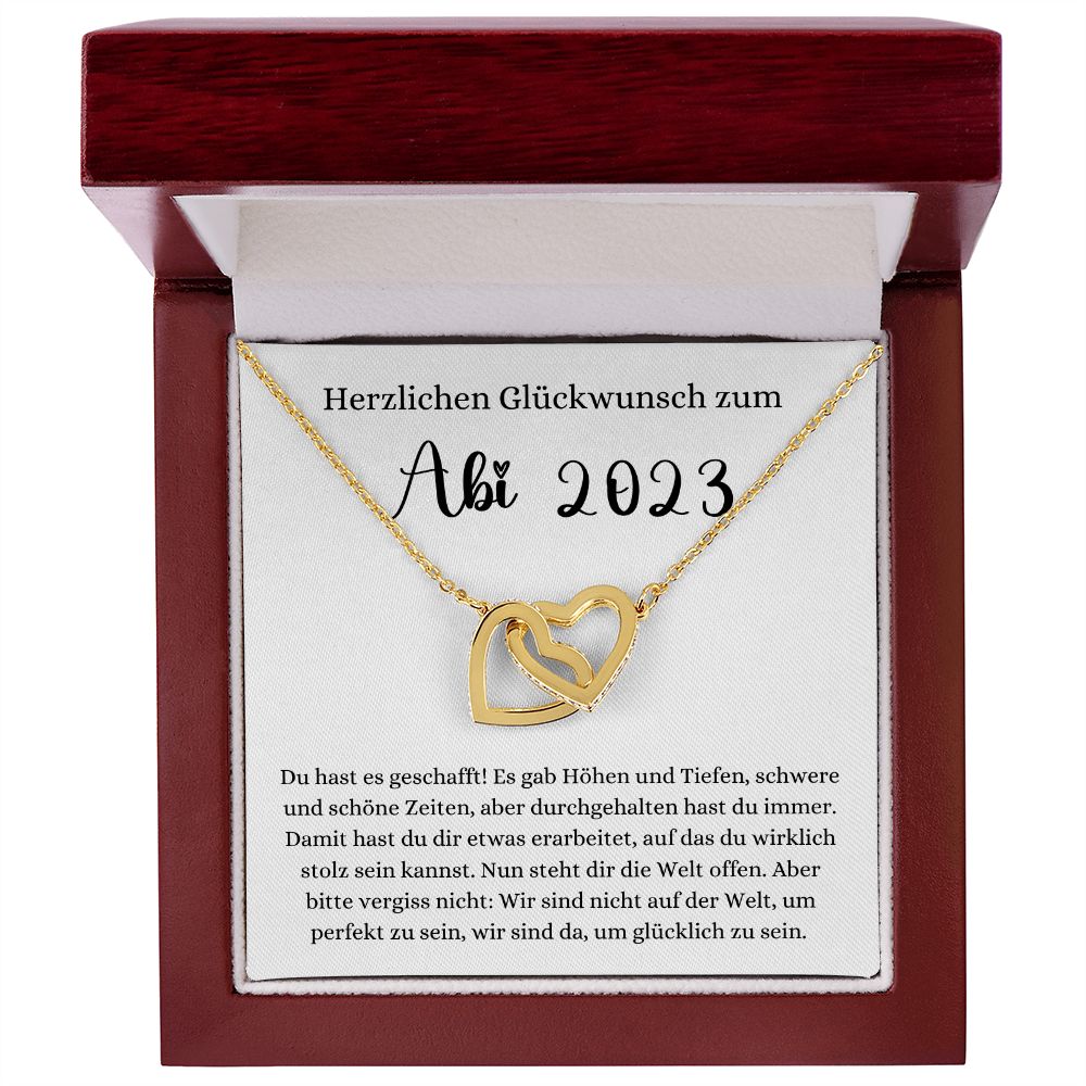 Herzlichen Glückwunsch zum Abi 2023 - Interlocking Hearts Necklace