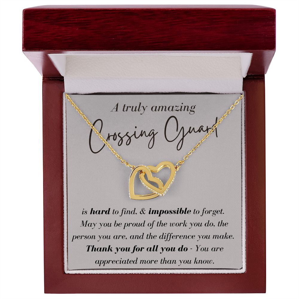 A Truly Amazing Crossing Guard - Interlocking Hearts Necklace