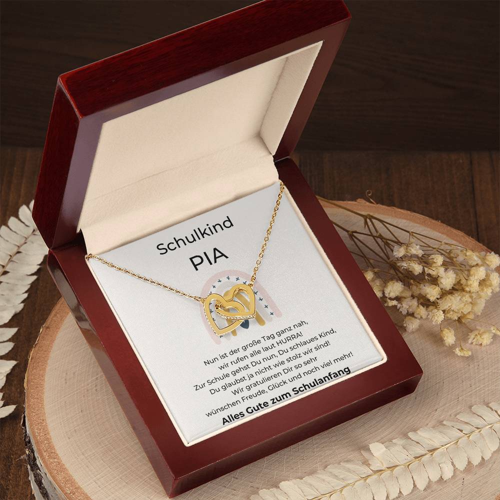 Schulkind - Wünschen Freude Glück Und Noch Viel Mehr - Interlocking Hearts Necklace