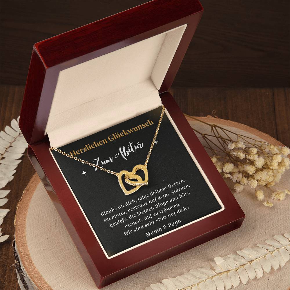 Wir Sind Sehr Stolz Auf Dich - Interlocking Hearts Necklace