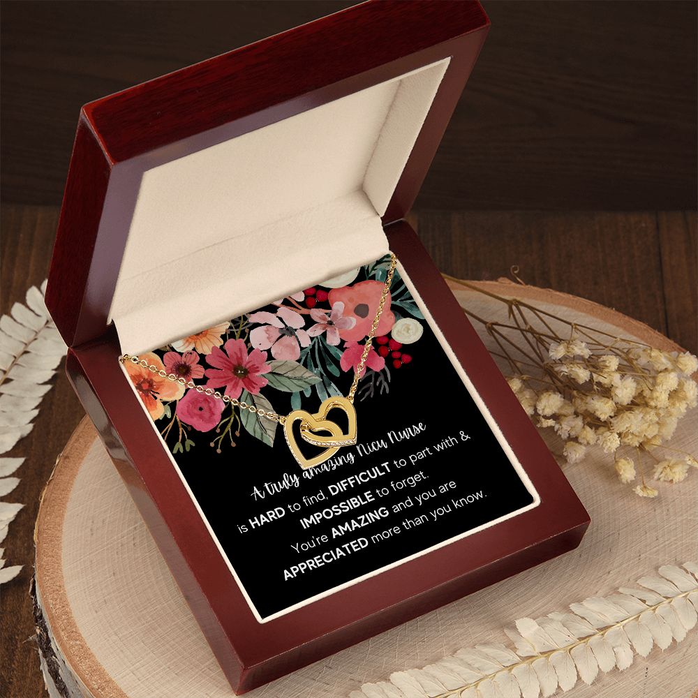 A Truly Amazing Nicu Nurse - Interlocking Hearts Necklace