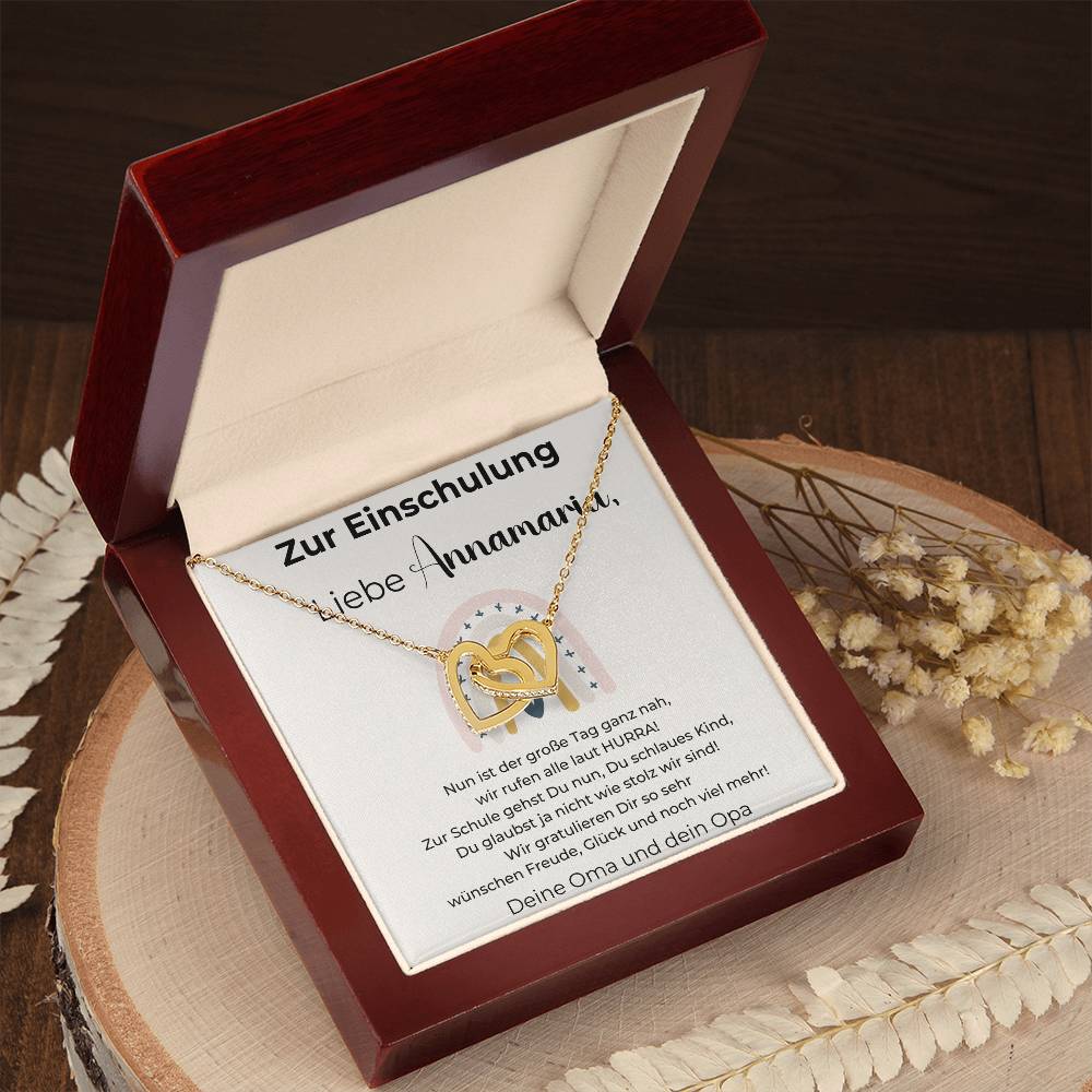 Zur Einschulung - Du Glaubst Ja Nicht Wie Stolz Wir Sind - Interlocking Hearts Necklace