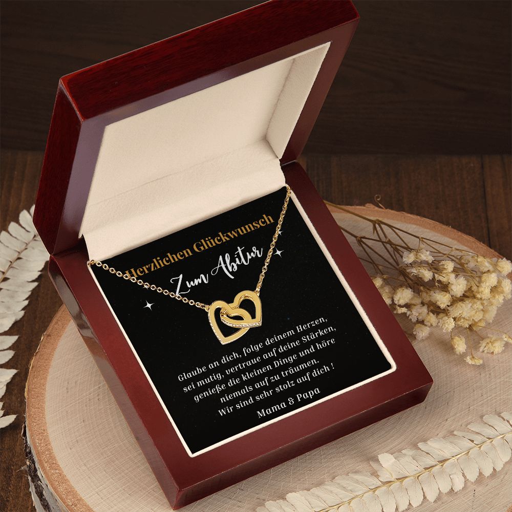 Herzlichen Glückwunsch Zum Abitur - Interlocking Hearts Necklace