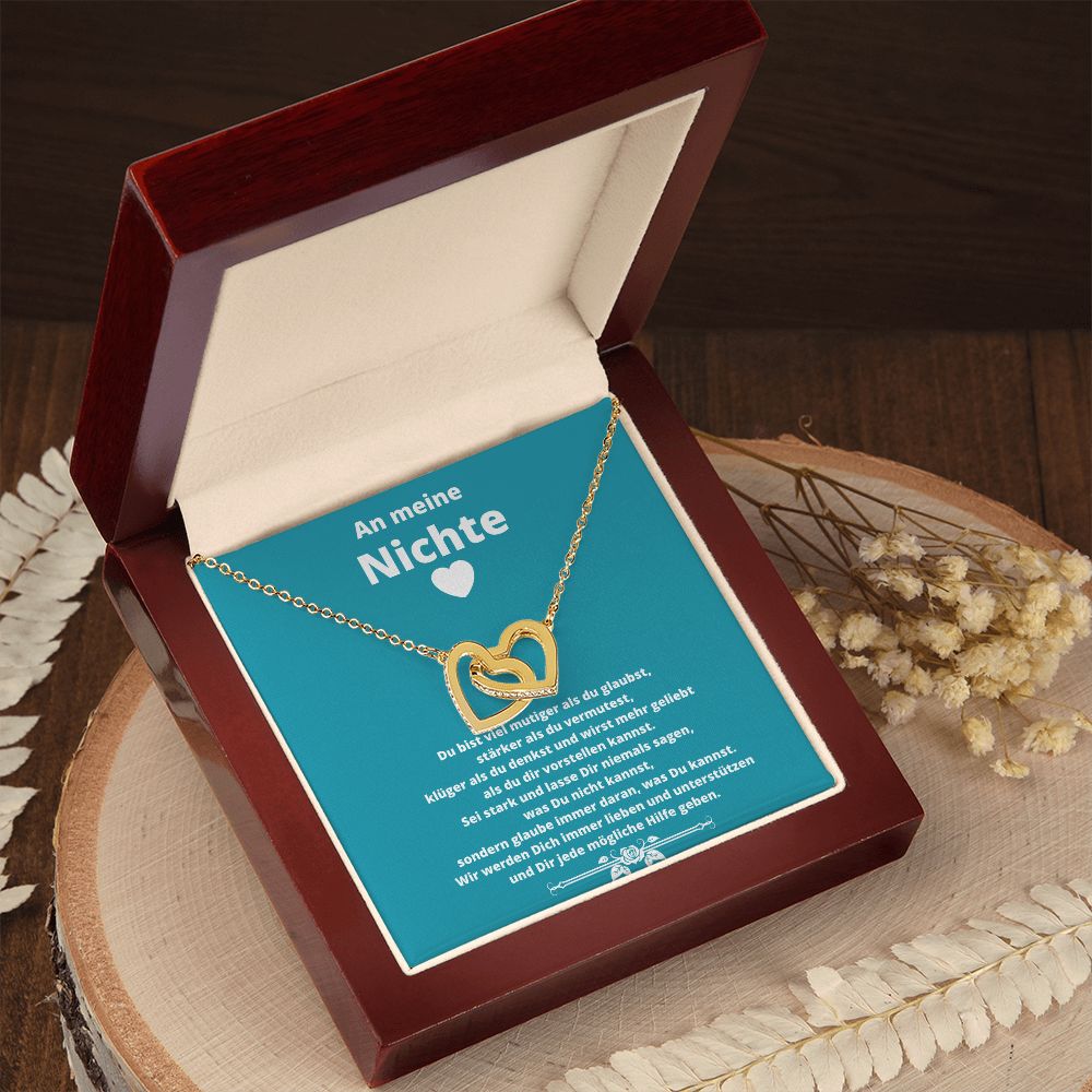 An Meine Nichte - Interlocking Heart Necklace