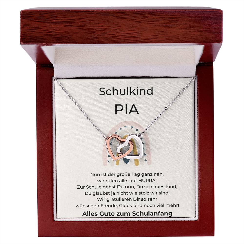 Schulkind - Wünschen Freude Glück Und Noch Viel Mehr - Interlocking Hearts Necklace