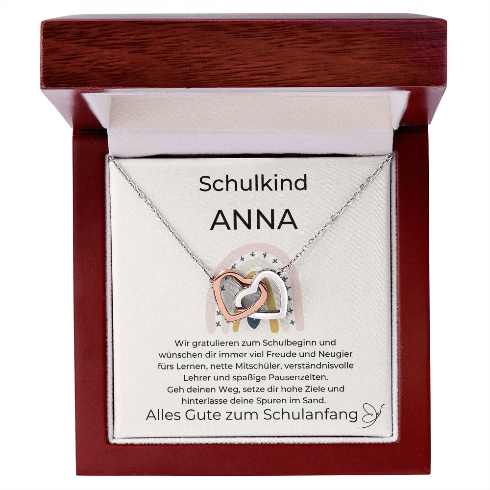 Schulkind - Gratulieren Zum Schulbeginn - Interlocking Hearts Necklace