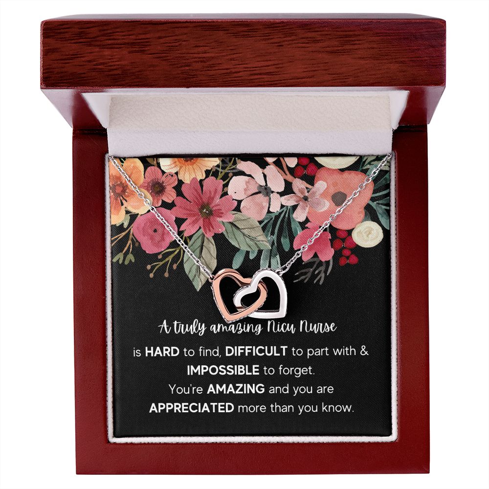 A Truly Amazing Nicu Nurse - Interlocking Hearts Necklace