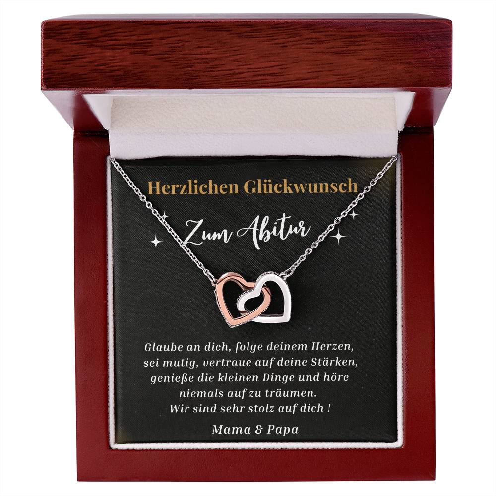 Wir Sind Sehr Stolz Auf Dich - Interlocking Hearts Necklace