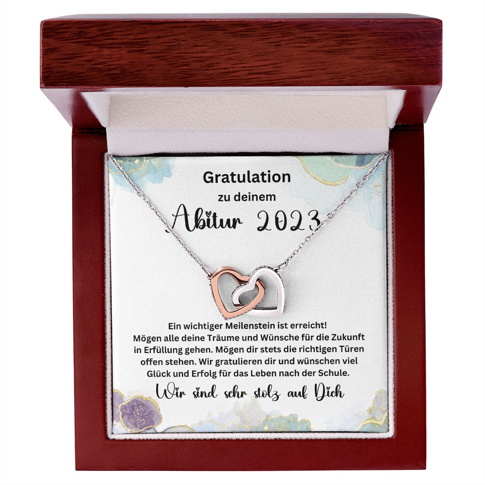 Gratulation zu deinem Abitur 2023 - Interlocking Hearts Necklace