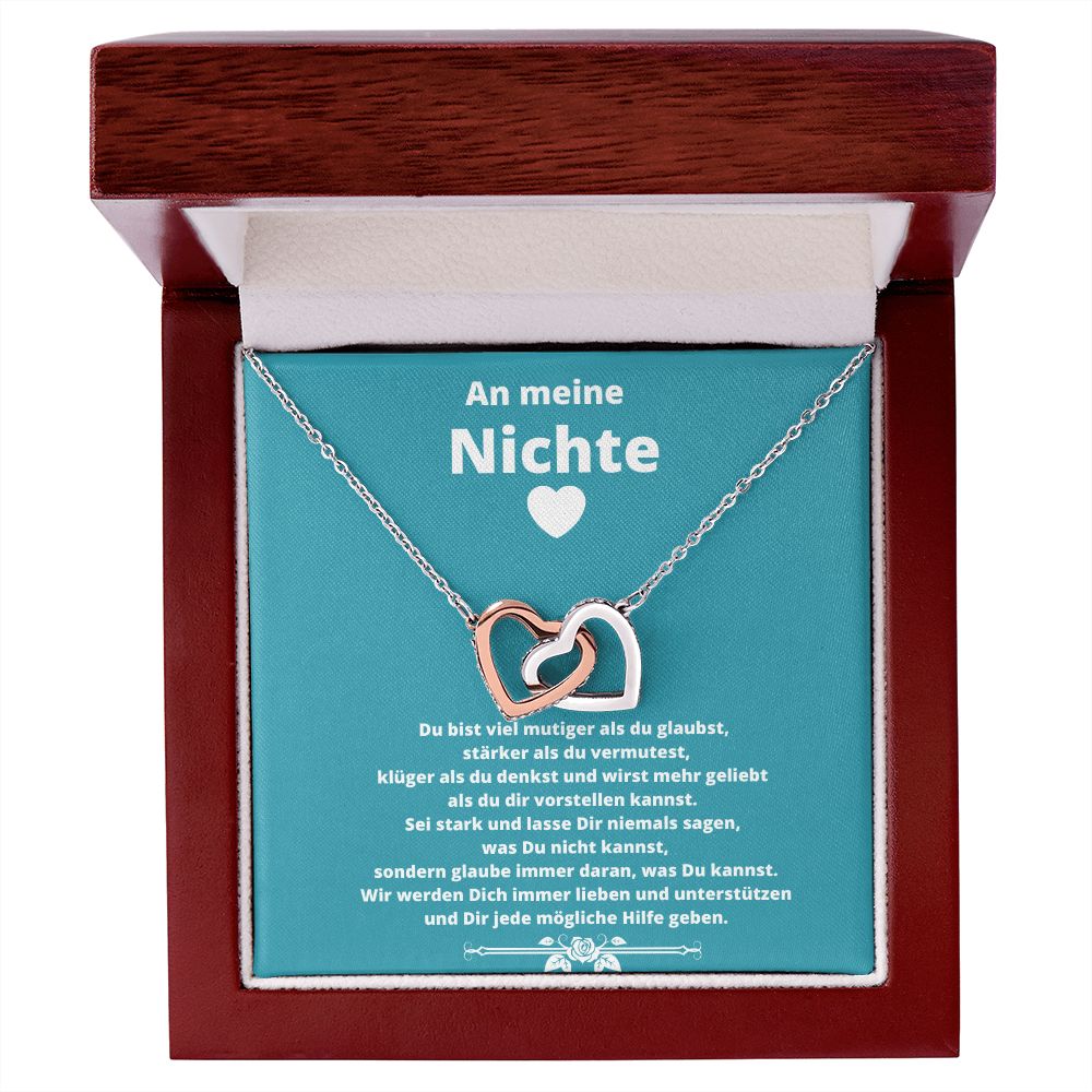An Meine Nichte - Interlocking Heart Necklace