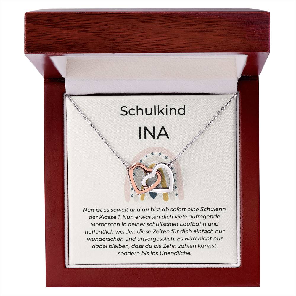 Schulkind - Nun Erwarten Dich Viele Aufregende Momenten - Interlocking Hearts Necklace